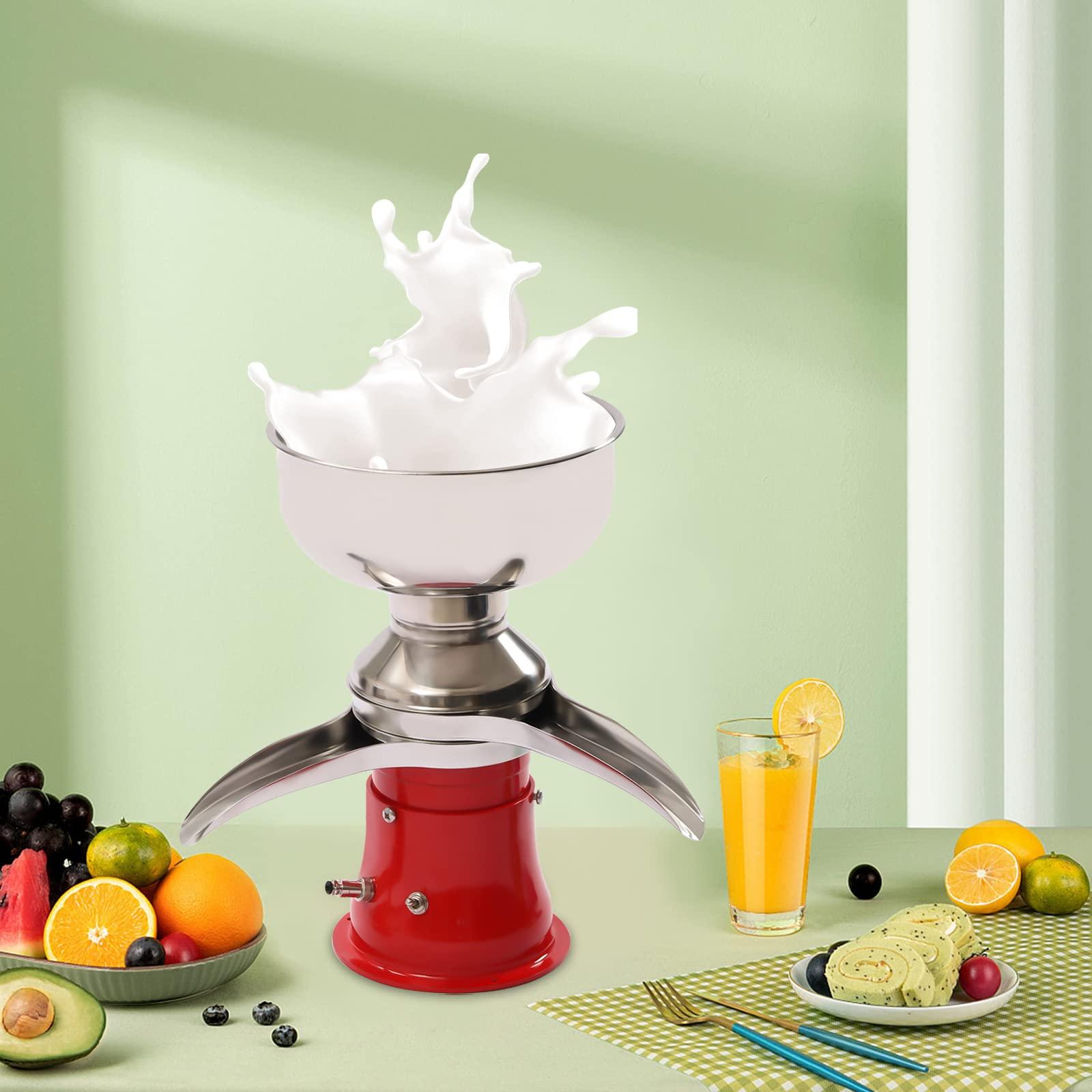 TBVECHI TBVECHI Milk Cream Centrifugal Separator, Stainless Steel Electric Cream Separator Make Cream Butter Milkshake Separator for Goats and Cows Milk 13.2Gal/h