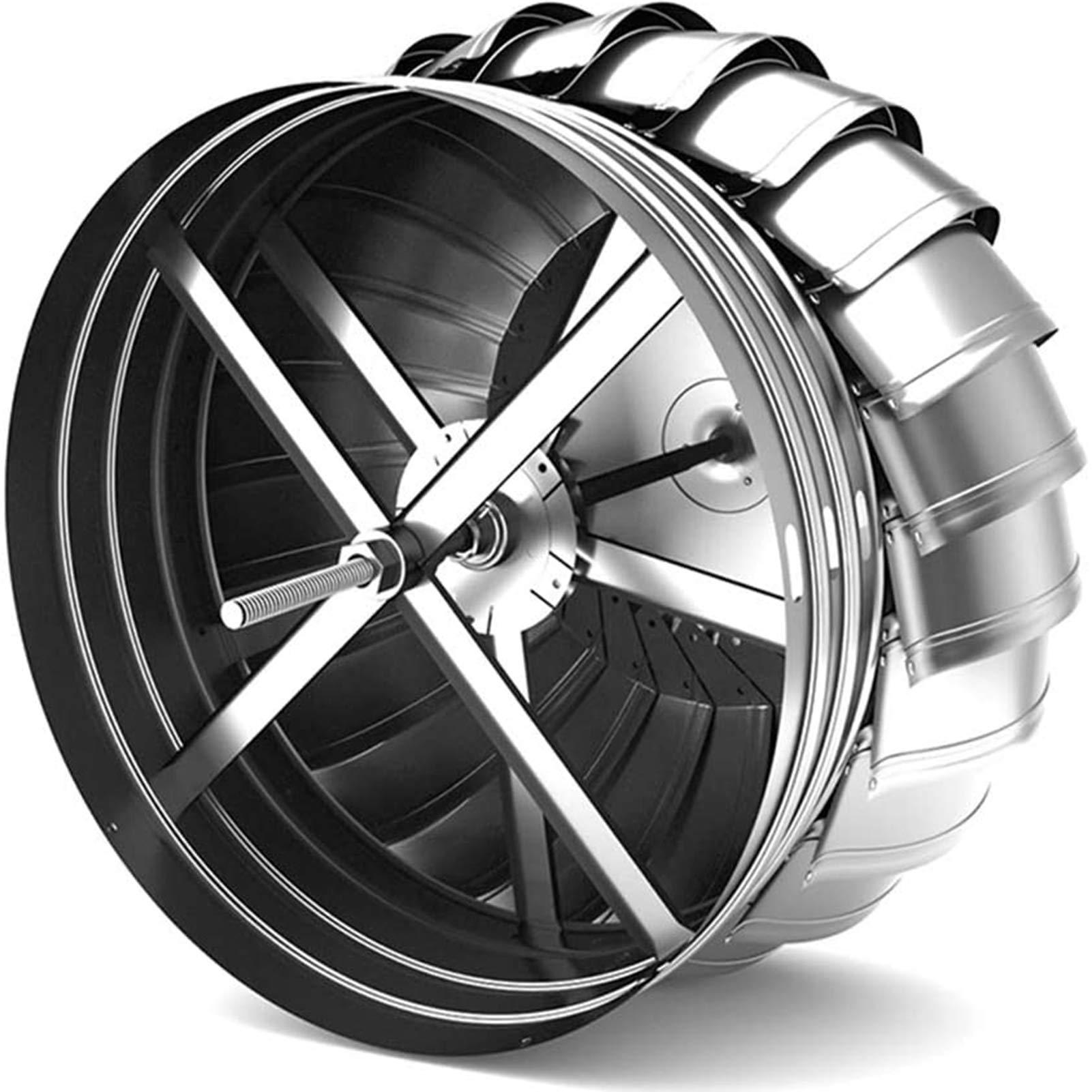 XD Designs XD Designs Rotating Chimney Cowl, 304 Stainless Steel Vent Cowl Rotating Spinner Anti-Downdraught, for Chimneys and Exhaust Vents Chimney Pots,200mm