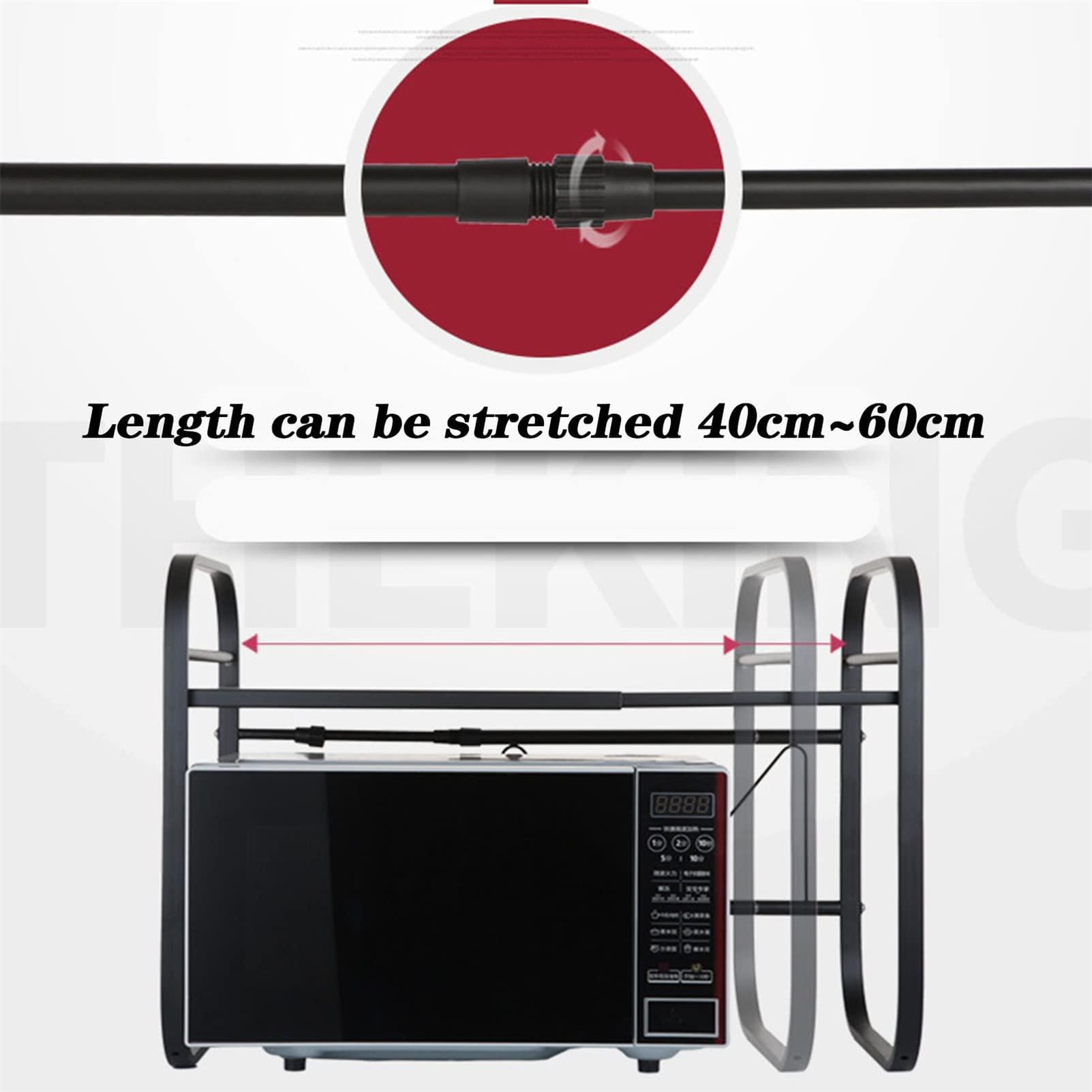 CGF- Extendable Microwave Oven Rack Microwave Shelf Stand Kitchen Storage Organiser Retractable Baker\'s Rack Kitchen Counter Organiser Printer Shelf