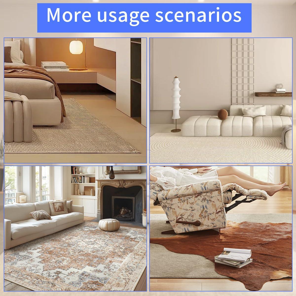 TUOTPE Felt Rug Pad, 8x10 Ft Extra Large Area Rug Cushioned Carpet Pad, Thick Felt Rug Pads for All Floors, Felt Pad for Under Area Rugs Hardwood Floors, Keep Rug in Place Soft