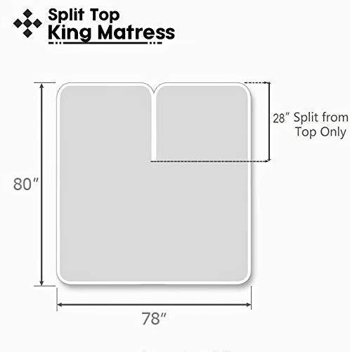 US Bedding Top Split King Sheets Sets for Adjustable beds, Half Split King Sheet Sets for Adjustable beds 24\" deep Pocket, 28\" Split Top Sheets 800 TC 100% Cotton (Half Split Fitted) , Sage
