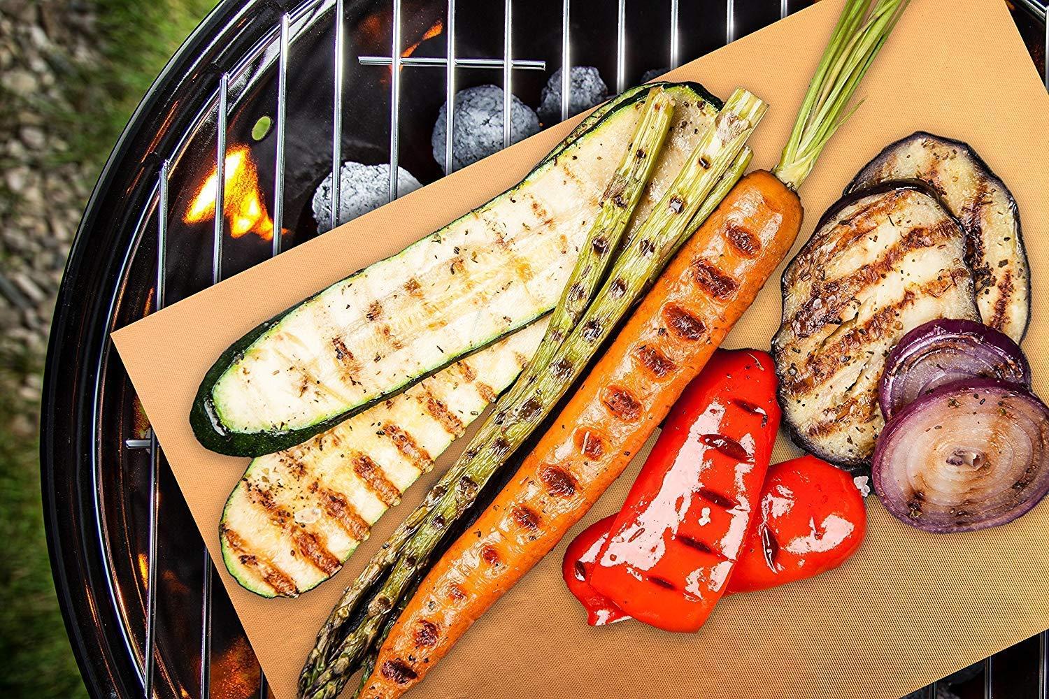 BBQ Butler BBQ Butler Copper Grill Mat - Non-Stick BBQ Grill Mat, Perfect For Roasting, Baking & Oven Sheets - Set of Two