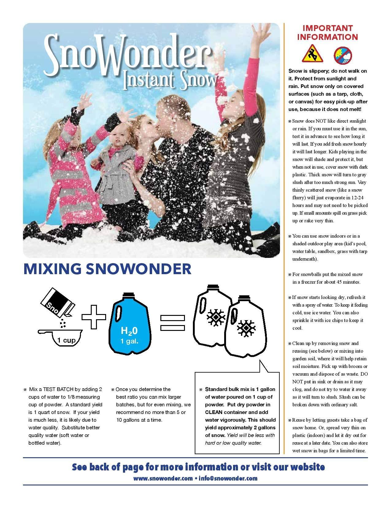 SNOWONDER SNOWONDER Artificial Snow, 10 Gallons, White, 1280 Fl Oz