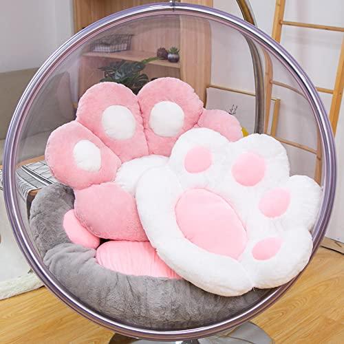 TTHXQ Comfortable Plush Cat Paw Cushion, Lazy Sofa Seat Cushion, Comfortable Thick Stool Buttocks Office Cushion, Office Chair Cat Pillow, Good Gift for Girls, Family and Friends Pink