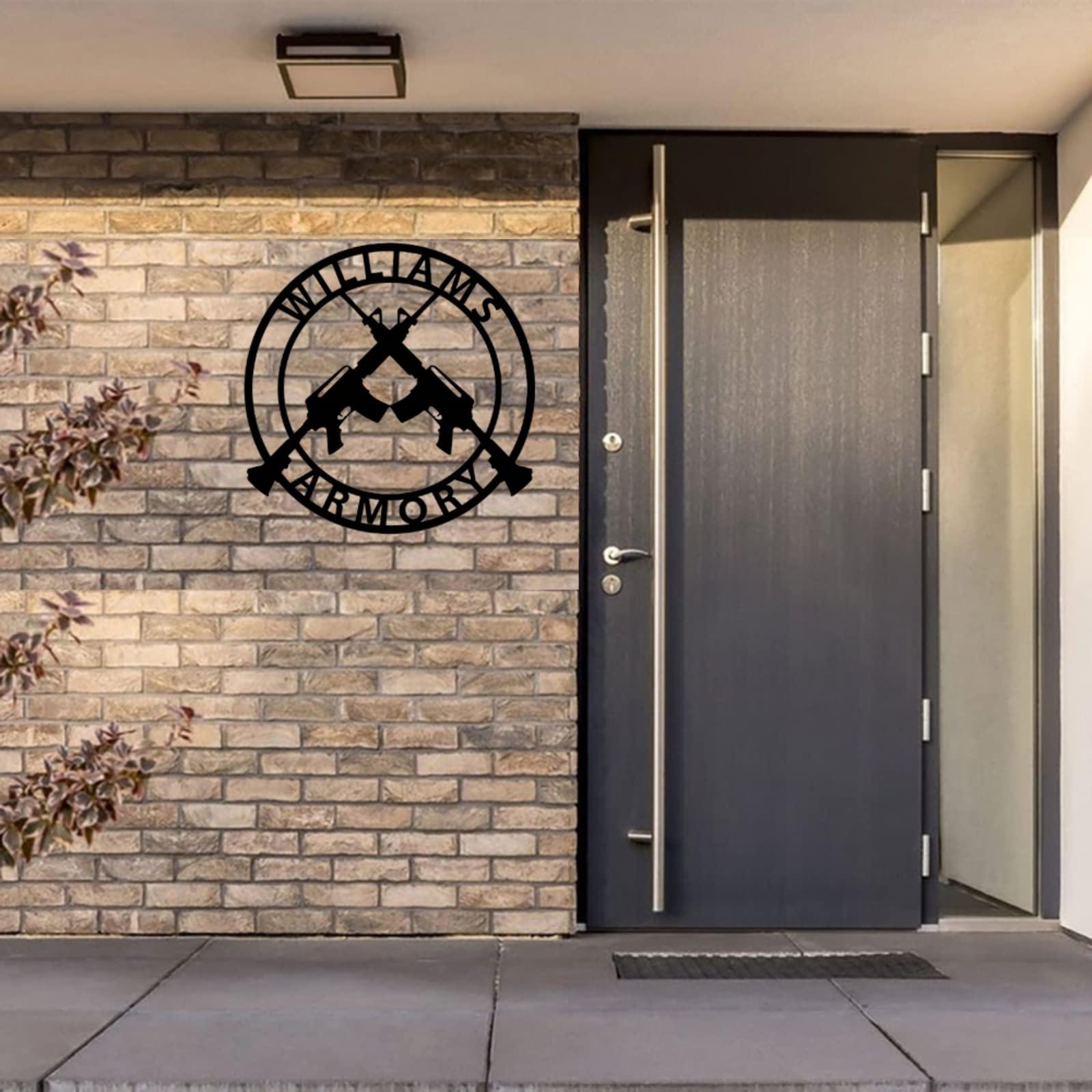 Nickleson Art Custom Gun Metal Wall Sign - Personalized Gun Metal Wall Art - Gun Metal Wall Decor- Gun Owner Gift - Custom Gun Sign - Home Decor