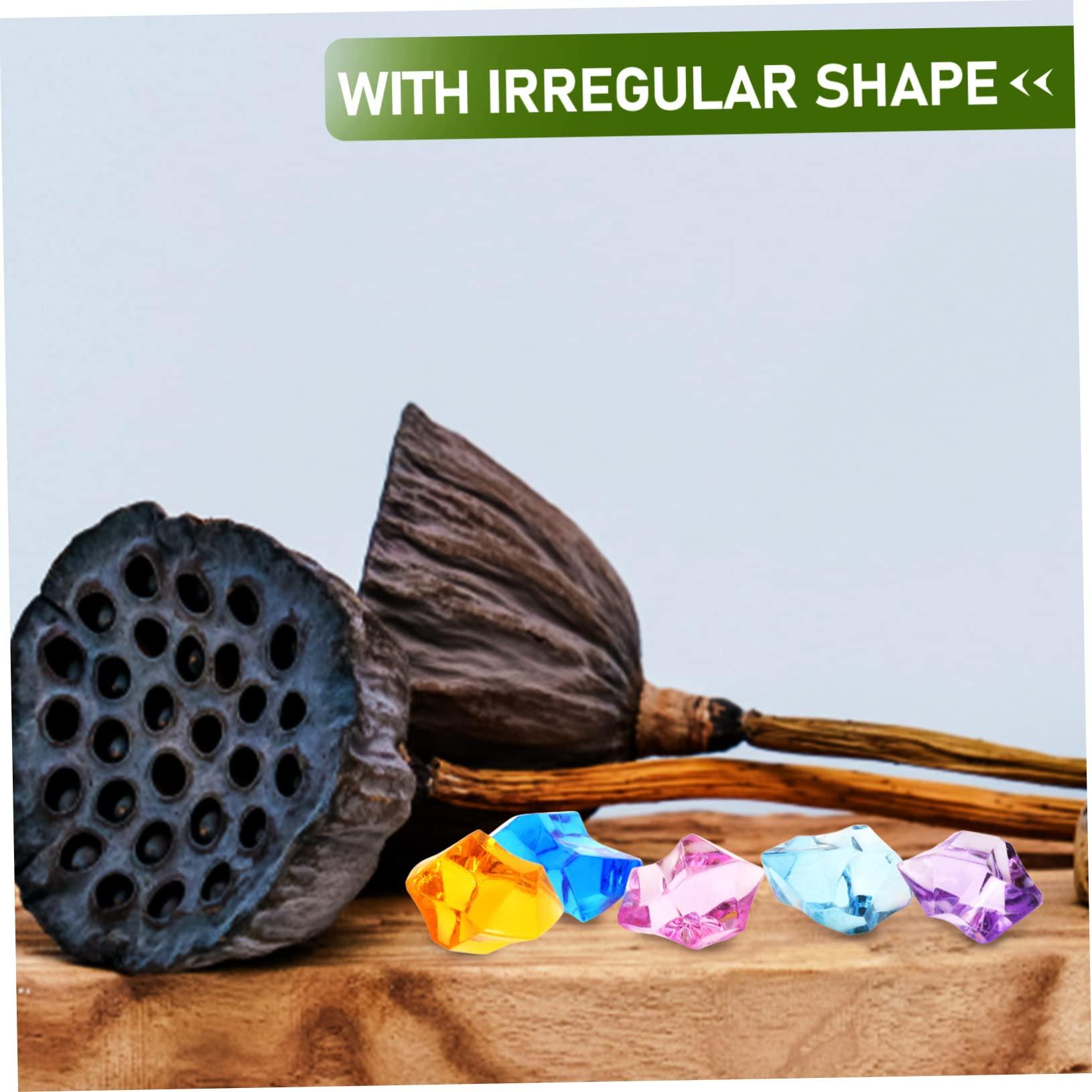 Didiseaon Didiseaon 1 Pack Plastic Ice Cubes Ice Cube Prop Fake Crushed Ice Rocks Clear False Ice Square Party Table Scatters Clear Vases for Flowers Faux Stone Ice Cubes Decor Banquet Table Irregular