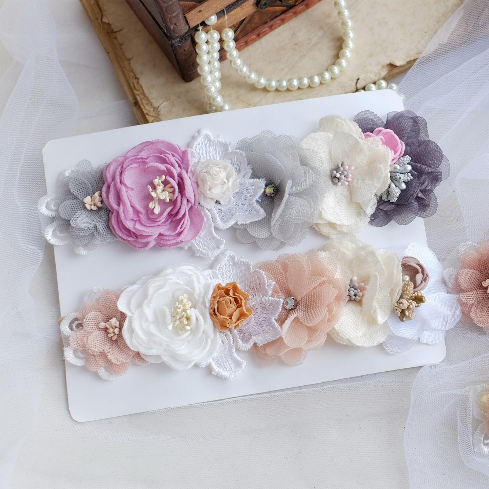 PATIKIL PATIKIL Double Heads Flower Stamen, Artificial Flower Stamen Pistil Hand-Made Pearl Floral Stamen for DIY Christmas Card Wedding Decoration Red