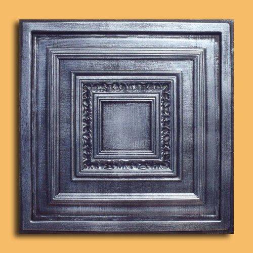 Antique Ceilings 30pc of Antyx Silver/Black (24"x24" PVC 20 mil) Ceiling Tiles - Covers About 120sqft