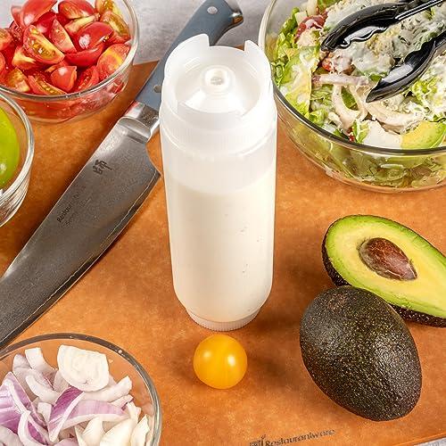 Restaurantware Restaurantware 16oz. FIFO Inverted Plastic Squeeze Bottle with Refill and Dispensing Lids - First In First Out - Perfect for Restaurants Catering and Food Trucks - 1ct box