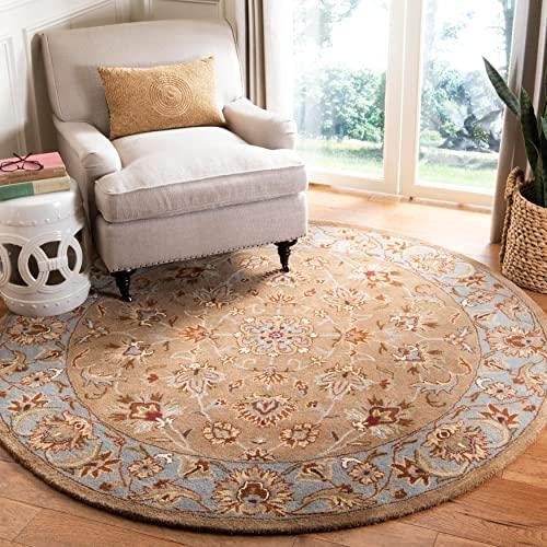 Safavieh SAFAVIEH Heritage Collection Runner Rug - 2\'3\" x 8\', Beige & Blue, Handmade Traditional Oriental Wool, Ideal for High Traffic Areas in Living Room, Bedroom (HG821A)