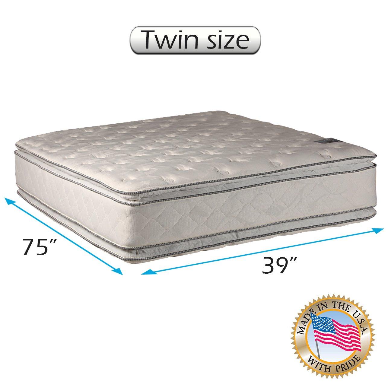Dream Solutions USA Dream Solutions USA DS USA Serenity PillowTop (Twin Size) Medium Soft Mattress Only - Double-Sided, Sleep System with Enhanced Cushion Support, Fully Assembled, Back Support, Longlasting