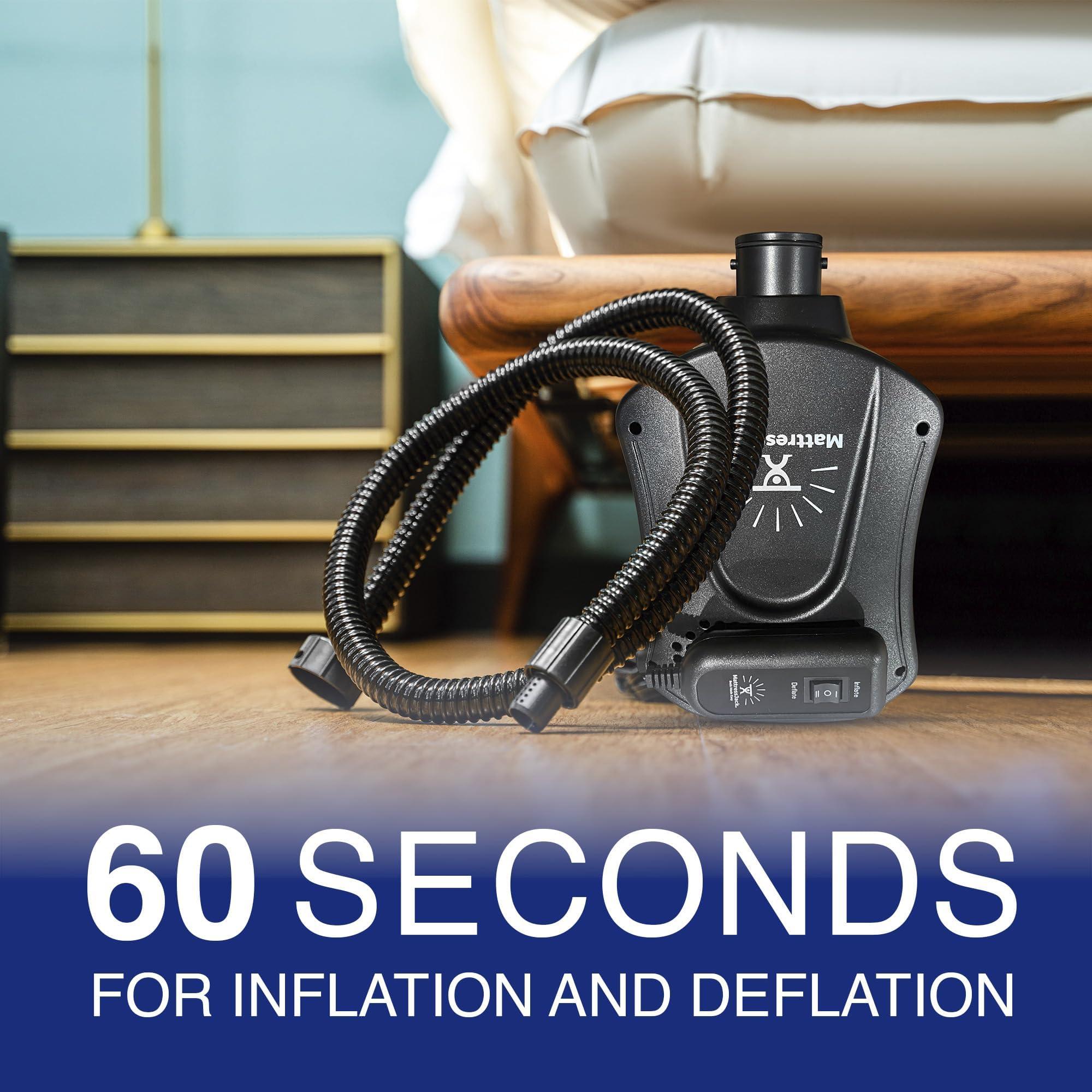 MATTRESS JACK BEDS MADE EASY Mattress Jack Mattress Lifter, Queen - Mattress Elevator for Sheet Tucking & Bed Making - Mobility Aid for Elderly, w/Inflatable Ring, Air Pump