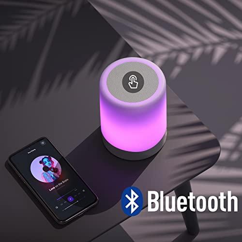 Elecstars Elecstars Touch Bedside Lamp - with Bluetooth Speaker, Dimmable Color Night Light, Outdoor Table Lamp with Smart Touch Control, Best Gift for Men Women Teens Kids Children Sleeping Aid