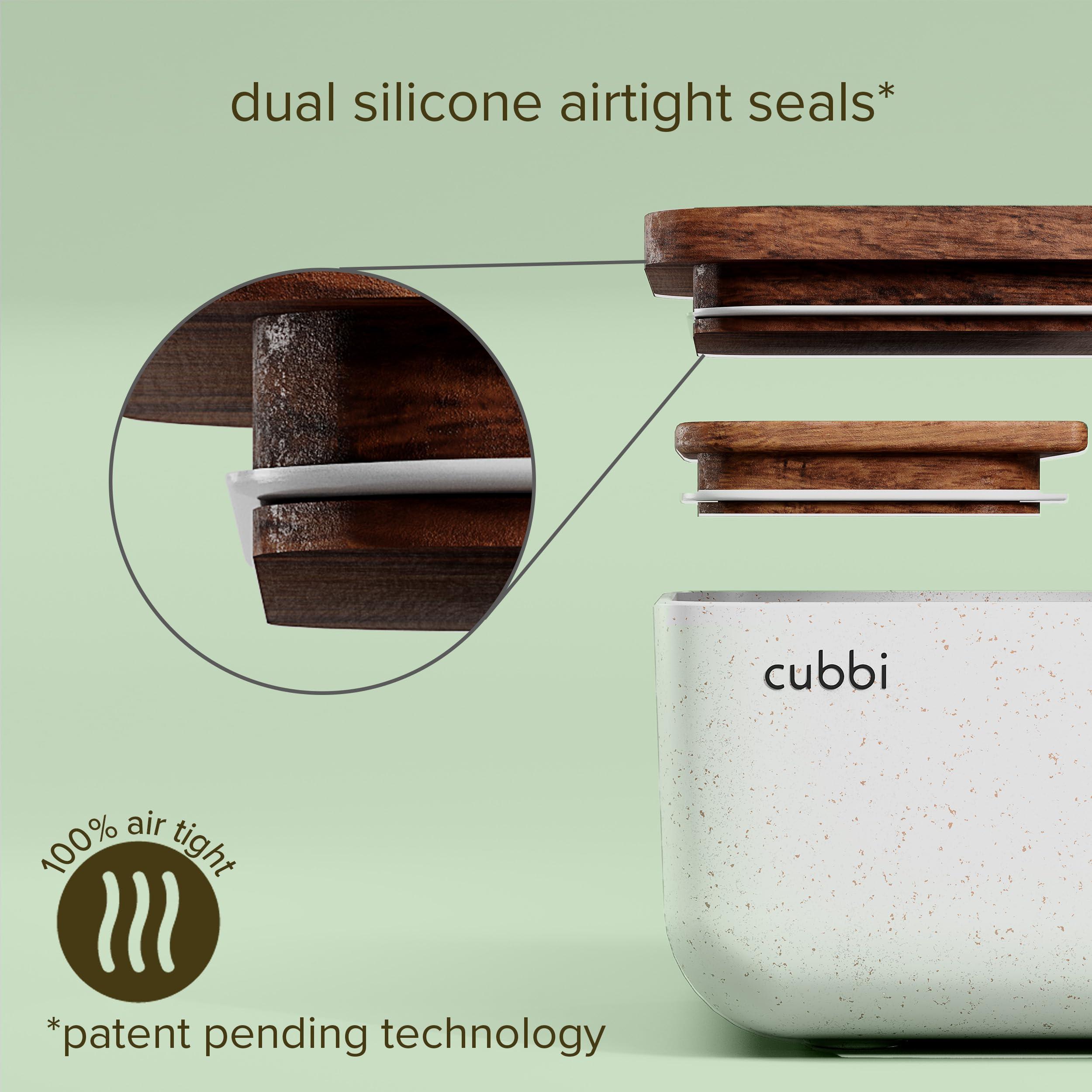 Cubbi Cubbi - Airtight Box with Tray - Silicone Seals - 100% Air-Tight Storage Box with Accessories White