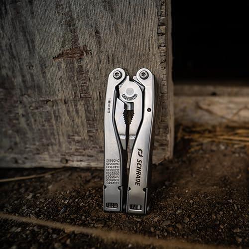 Schrade Schrade Delta Class Tough Tool with Stainless Steel 20 Piece Tough Multi-Tool with Can Opener, Pliers, Screwdrivers and Sheath for Outdoor Survival, Camping and EDC