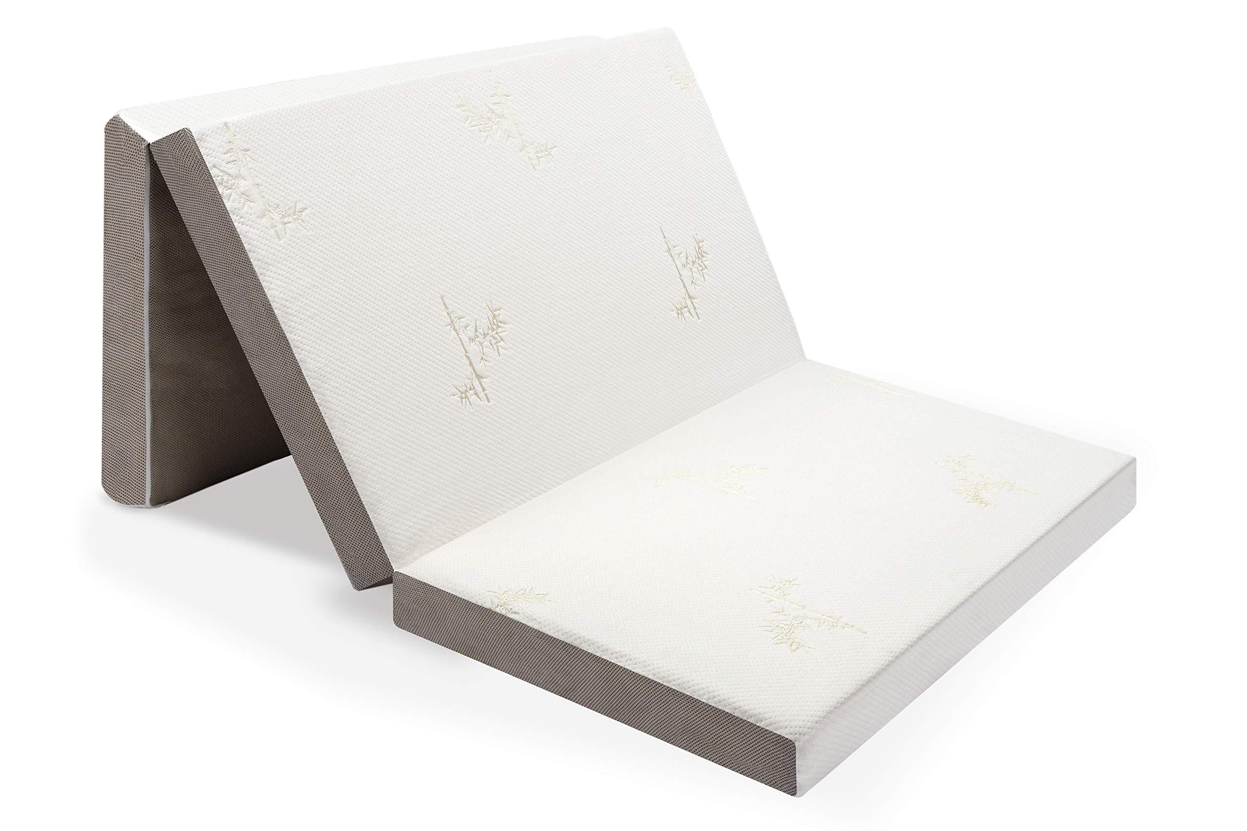 Milliard Milliard Tri Folding Mattress with Washable Cover Space Saver Single Size (75 inches x 25 inches x 4 inches)