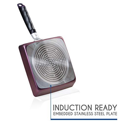 TECHEF TECHEF - Tamagoyaki Japanese Omelette Pan / Egg Pan, Made in Korea (Purple) (Large)