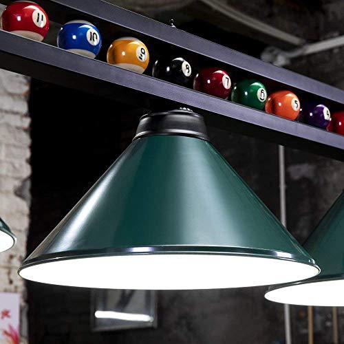 Wellmet Wellmet 59" Pool Table Light, 3 Lights Hanging Pool Table Lighting, Adjustable Billiard Lights for 7ft 8ft 9ft Pool Billiard Table, Bar Table, Green