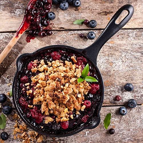 Victoria Victoria 6.5 Inch Mini Cast Iron Skillet. Small Frying Pan,Seasoned with 100% Kosher Certified Non-GMO Flaxseed Oil (SKL-206)