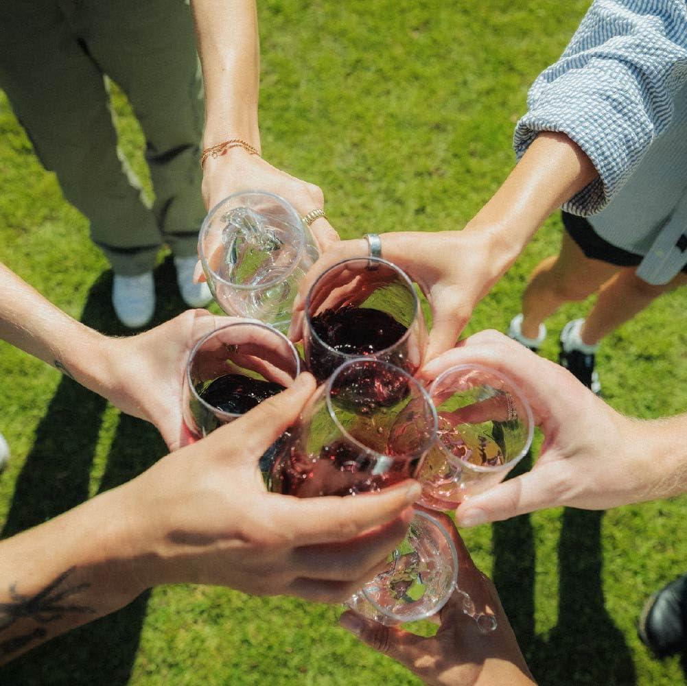 Govino govino Go Anywhere Wine Glasses | Dishwasher Safe, Flexible, Shatterproof, and Recyclable | 16 oz. Each | Set of 4.