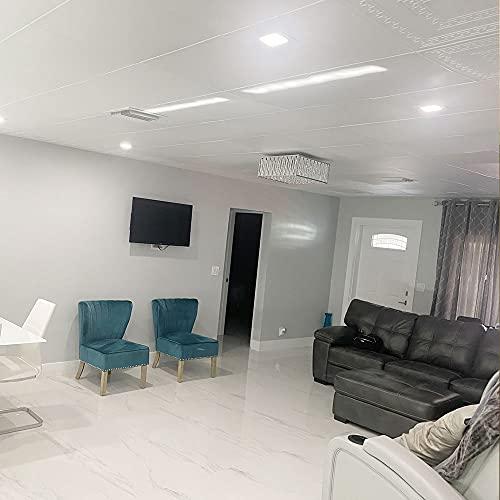 A La Maison Ceilings A La Maison Ceilings R22 Basic Foam Glue-up Ceiling Tile (21.6 sq. ft./Case), Pack of 8, Plain White