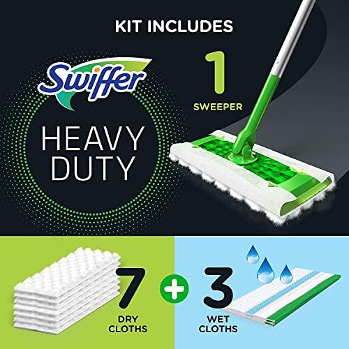 Swiffer Swiffer Sweeper Dry + Wet Multi Sweeping Kit (1 Sweeper, 7 Dry Cloths, 3 Wet Cloths)