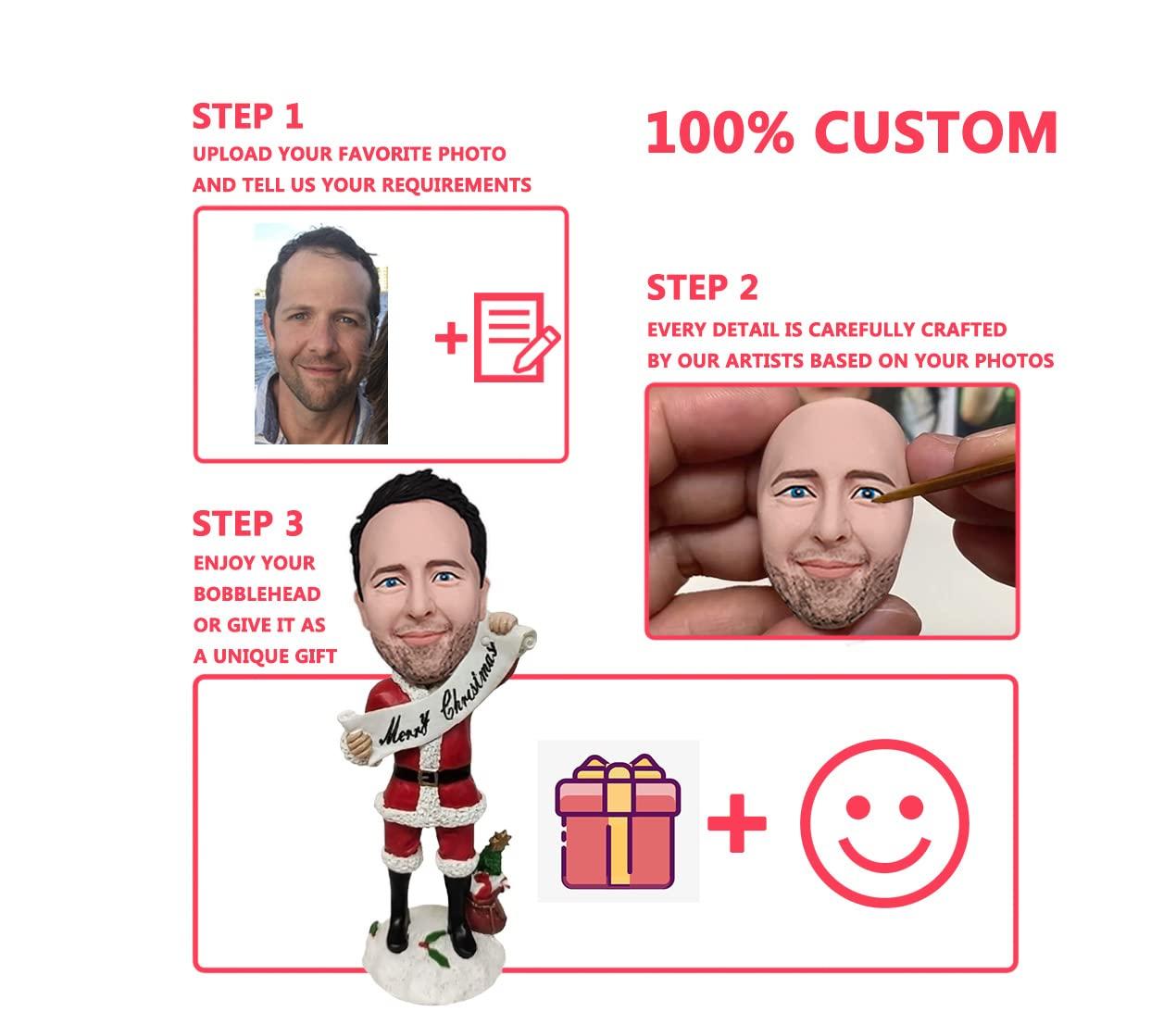 mydedor mydedor Custom Bobble-Heads Figurine Customized Doll, Male Dentist in Black Suit Custom Bobble Head, Bobble Head Figures Handmade Personalized Sculpture Gift for Men