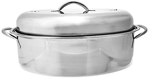 Fox Run Fox Run Oval Roaster Set, Stainless Steel, 10-Quart