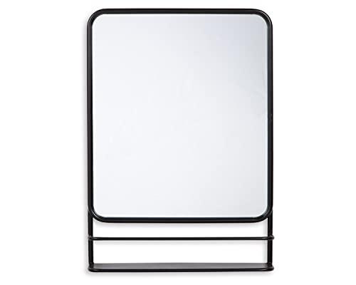 Signature Design by Ashley Signature Design by Ashley Ebba Contemporary Metal Accent Mirror, 22 x 31 Inches, Black