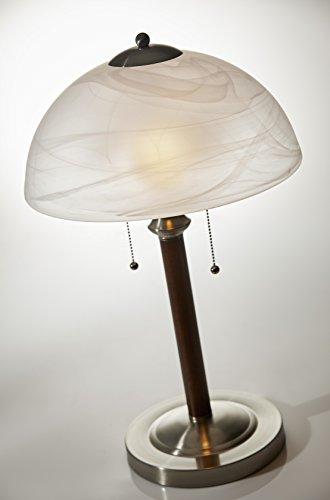 Adesso Adesso 4050-15 Lexington 22.5\" Table Lamp Lighting Fixture with Walnut Wood Body, Smart Switch Compatible Lamp. Home Improvement Equipment