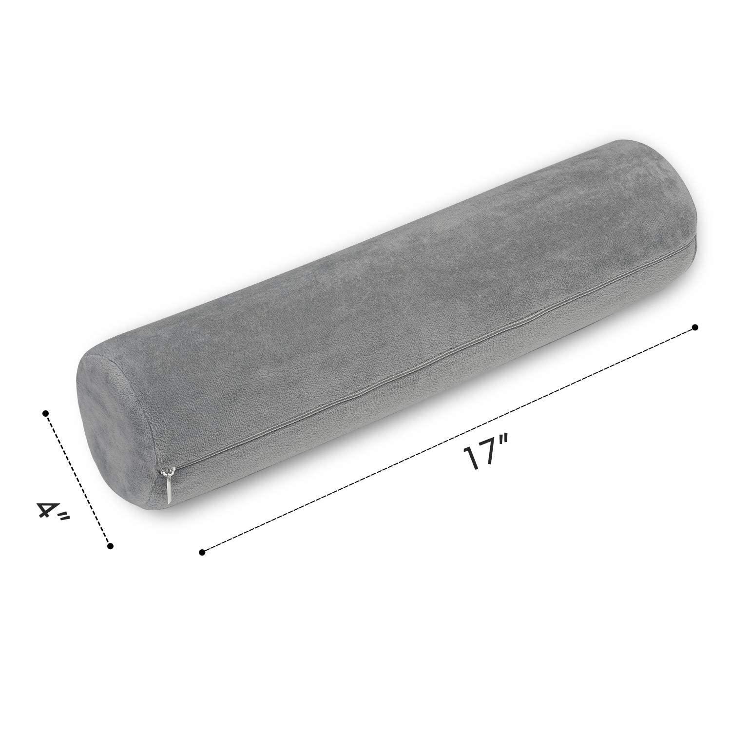 AllSett Health AllSett Health Cervical Neck Roll Memory Foam Pillow, Bolster Pillow, Round Neck Pillows Support for Sleeping | Bolster Pillow for Bed, Legs, Back and Yoga