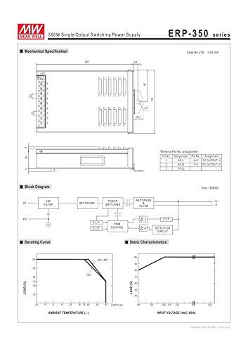 MEAN WELL Mean WELLERP-350-24 350W Single Output Switching Power Supply Mean Well ERP-350