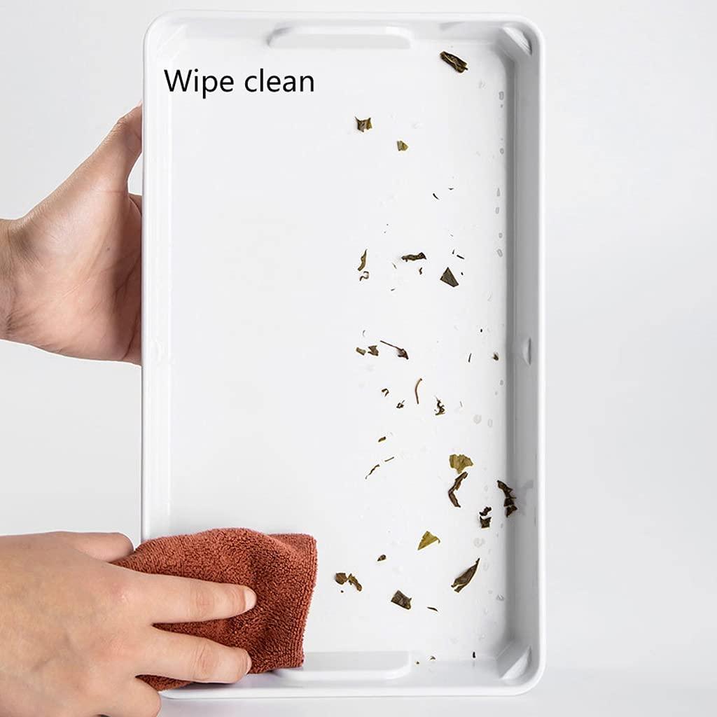 HOTRA Bamboo Tea Tray-Chinese Gongfu Tea Mini Tea House Home Office Dining Table Tray Box Water Storage And Drainage (Size : Square)