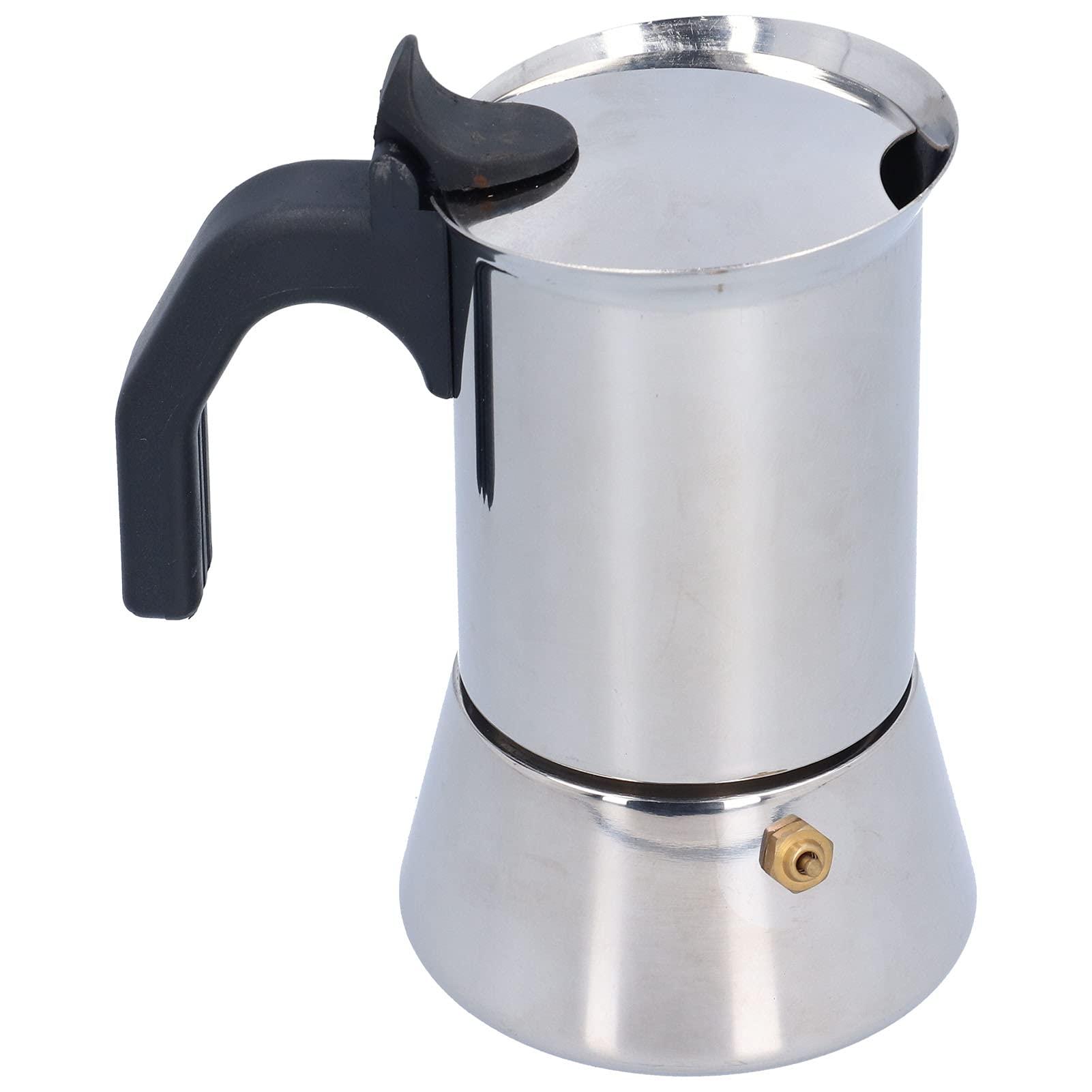 Kuuleyn Stovetop Espresso and Coffee Maker,Thicken Moka Pot,Stainless Steel Coffee Maker Pour Over Coffee Pot Italian Moka Pot for Home Kitchen Appliances Supplies