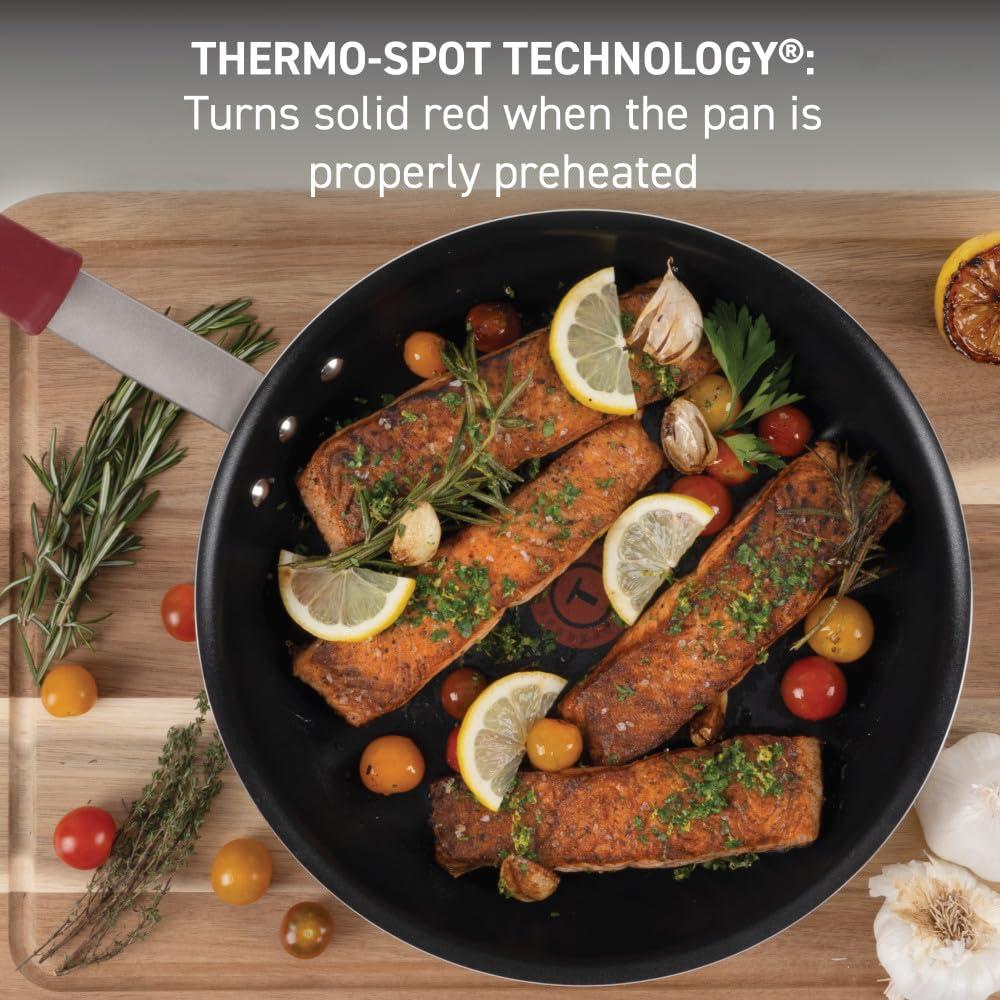 T-fal T-fal Professional VX3 Brushed Nonstick Fry Pan with Stainless Steel Handle 12 Inch, Oven Broiler Safe 400F, Cookware, Pots and Pans, Skillet, Restaurant & Business Grade, Certified NSF and CBA, Black