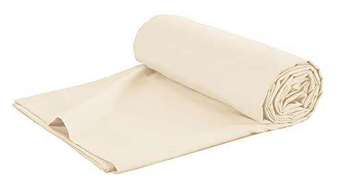 Elegant Comfort Elegant Comfort 2-Pack Luxury Flat Sheet Premium Hotel Quality Wrinkle and Fade Resistant 1500 Thread Count Egyptian Quality 2-Piece Bed Top Sheet, King/California King, Cream