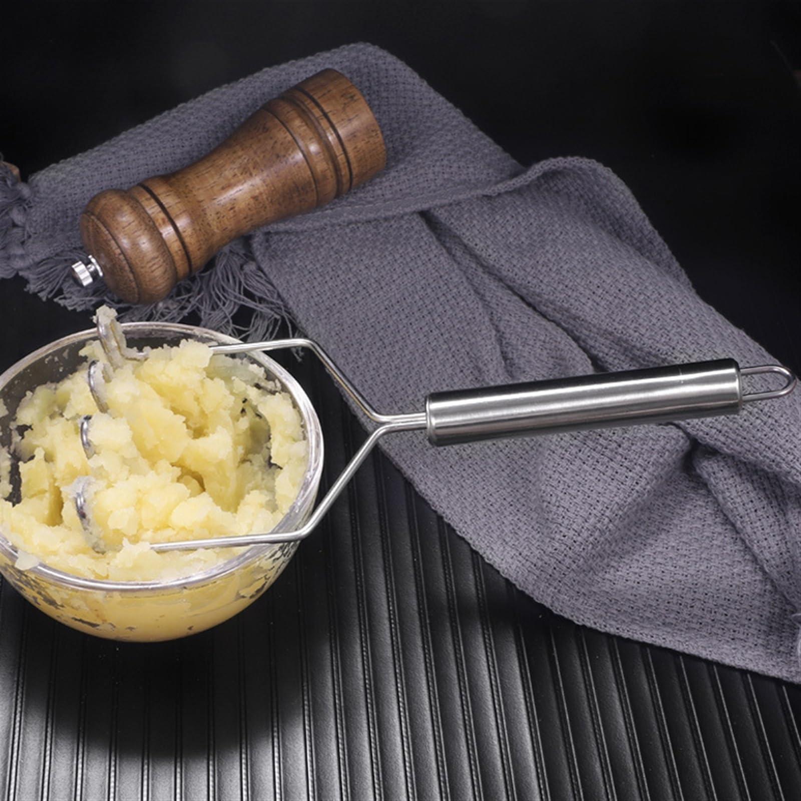 JOCCOS Stainless Steel Potato Mashers Wave Banana Pumpkin Mud Press Cutter Vegetable Fruit Food Crusher Chopper Kitchen Cooking Tools (Color : Potato Masher)