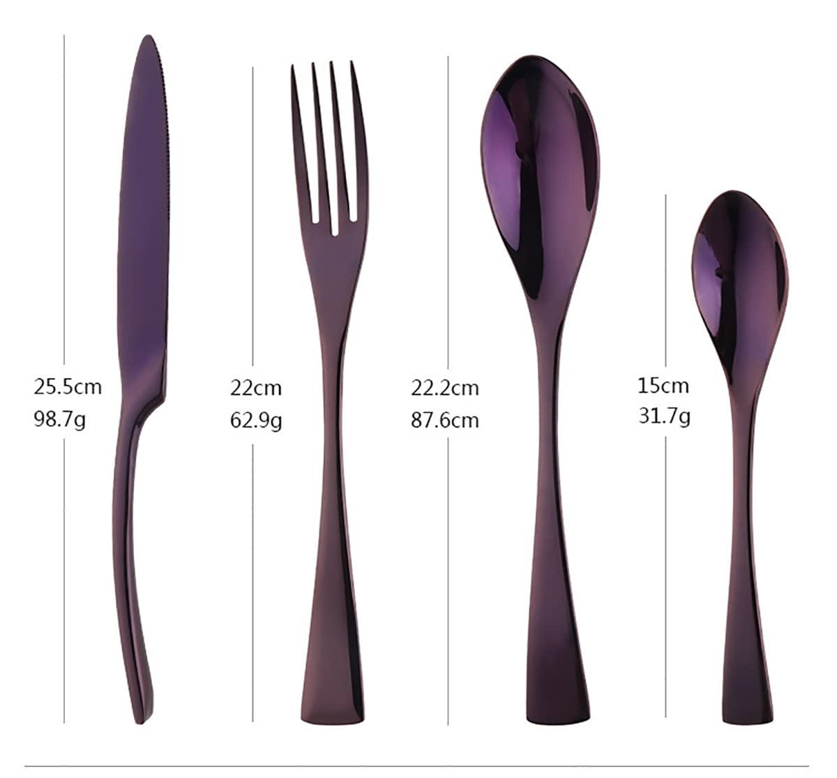 TWEE Rose Gold Silverware Set for 6, TWEE 24-Piece Stainless Steel Flatware Cutlery Set for Home Restaurant Wedding Party, Modern Ergonomic Design, Knife/Fork/Spoon Dinnerware sets Dishwasher Safe