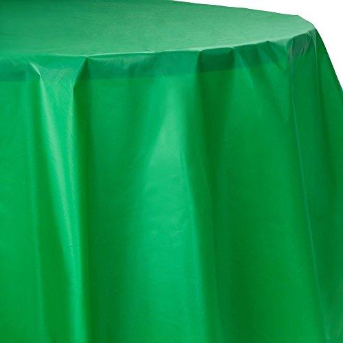 Creative Converting Creative Converting 703261 Emerald Green Plastic Tablecover 82" Octy Solid (12pks Case)