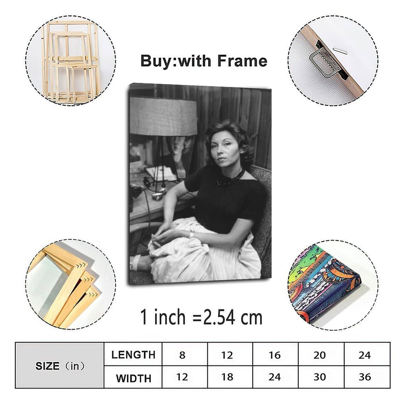 SXDIYF SXDIYF Clarice Lispector Writer Portrait Poster 1 Canvas Painting Wall Art Poster for Bedroom Living Room Decor 12x18inch(30x45cm)