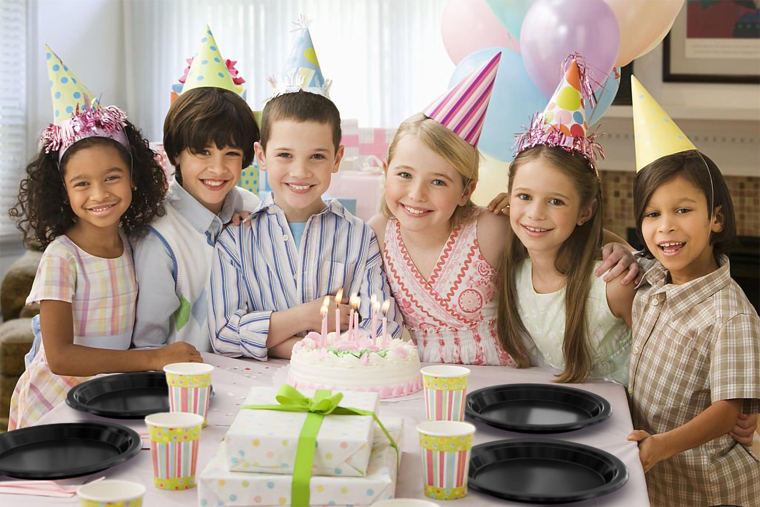 Exquisite Exquisite Black Plastic Plates Disposable 10\" Black Plastic Dinner Plates 100 Pcs Black Disposable Plates Plastic Plates For Party Plates Disposable Heavy Duty Black Plates Disposable For Party