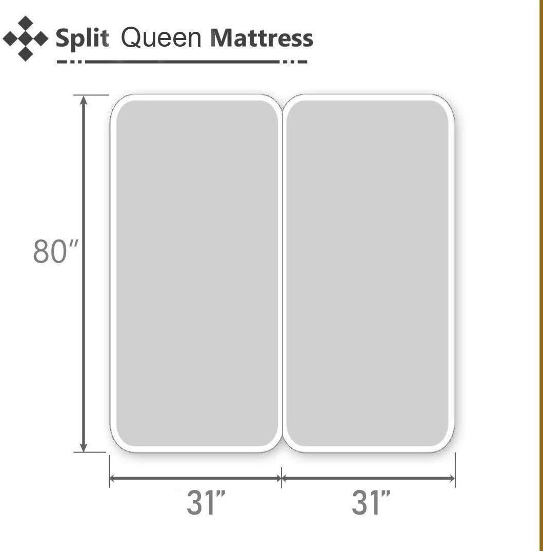 ARlinen ARlinen Split Queen Sheets for Adjustable Beds -Split Queen Sheet Sets- 15\" Deep Pocket Split Queen Bed Sheets- 5 PCs Sheet Set Split Queen Size, Bed Sheets Burgundy Solid, Split Queen Bedding Sets