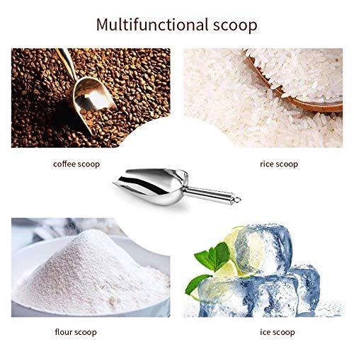 HouseHoo HouseHoo, Stainless Steel Freezer, Scooper for Food, Popcorn Sweet Candy, Mirror Finish Metal Ice Scoop for Kitche, 8 inches, Silver