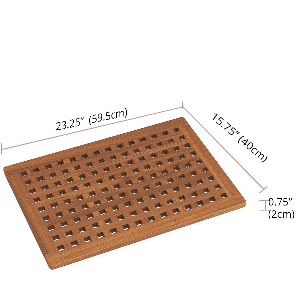 AquaTeak AquaTeak The Original Luxury Yacht Deck Inspired Teak Bath and Shower Mat
