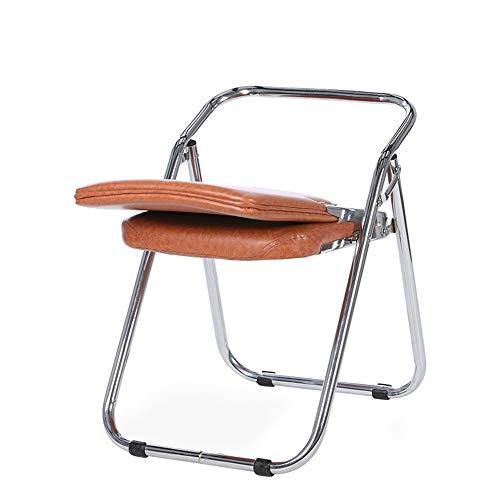 LINSANK LINSANK Furniture Folding Chairs Double Support Folding Chair Can Be Easily Used School Office Bedroom/Brown/53X46X86Cm