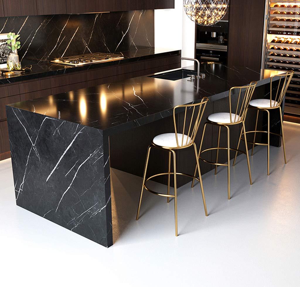 Barstools Bar Stools Kitchen Furniture Chair Coffee Counter Breakfast Stool with Backrest Height Footrest Upholstered Seat for Bistro Pub Dining Room Kitchen Furniture(Set of 3)