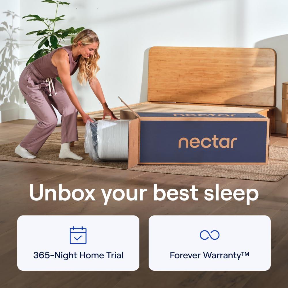 Nectar Nectar Classic 12 Cal King Mattress (New Version) - Medium Firm - Contouring Memory Foam - Cooling Top Layer - Support & Pressure-Relief - Minimal Motion Transfer - 365-Night Trial & Forever Warranty