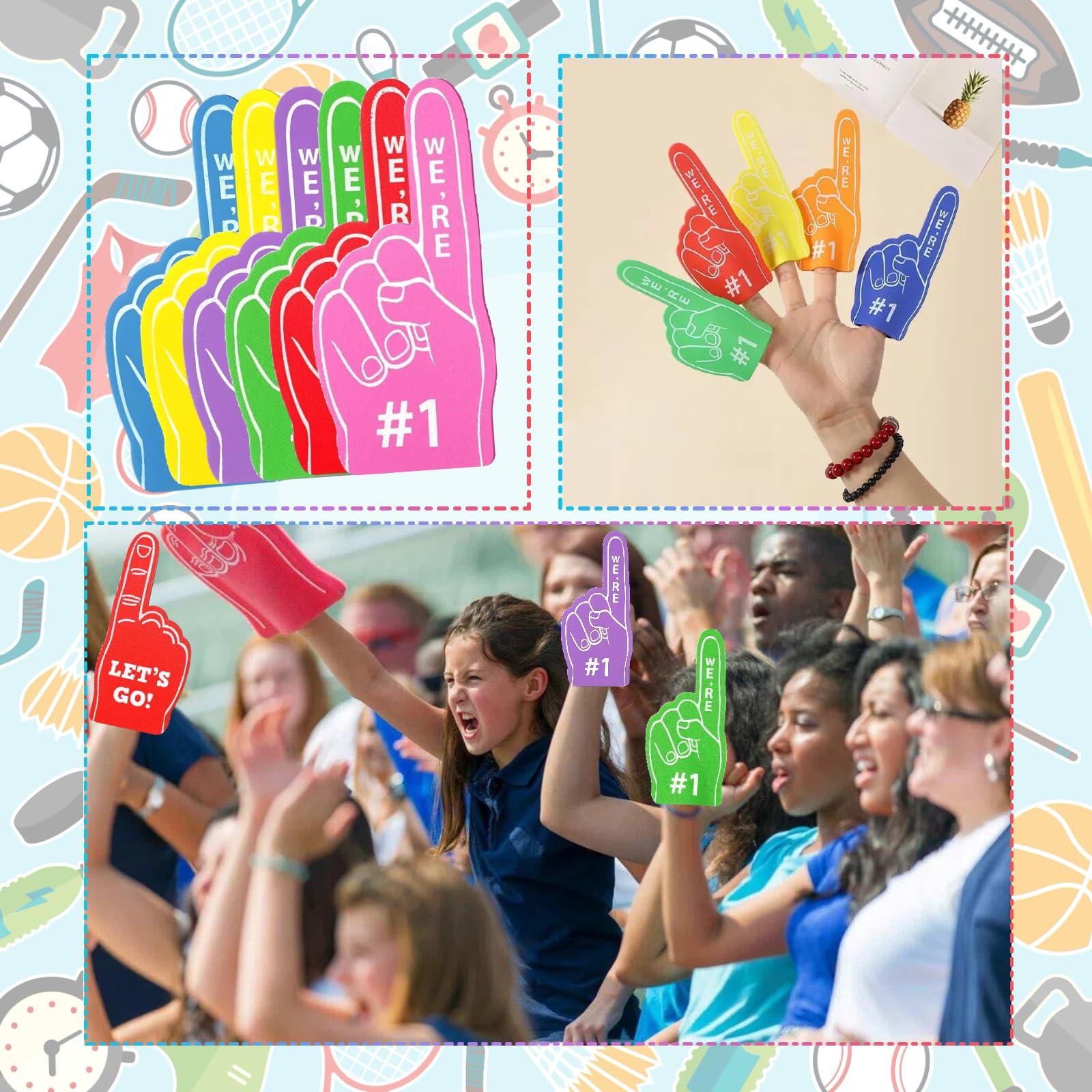 Cansybil Cansybil 20 Pcs Mini Foam Fingers, We\'re Number 1 Finger Foam Fingers,Sports Fan Foam Finger,Cheerleader Foam Hands - Designed for all kinds of sports events, games, schools and stadiums (Blue)