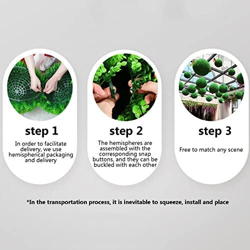 PROUH Artificial Plant Topiary Ball Outdoor 24inch, Round Artificial Plant Topiary Ball, Not Easy Fall Off Artificial Plant Ball for Home Party &Weddings Display Decor Props