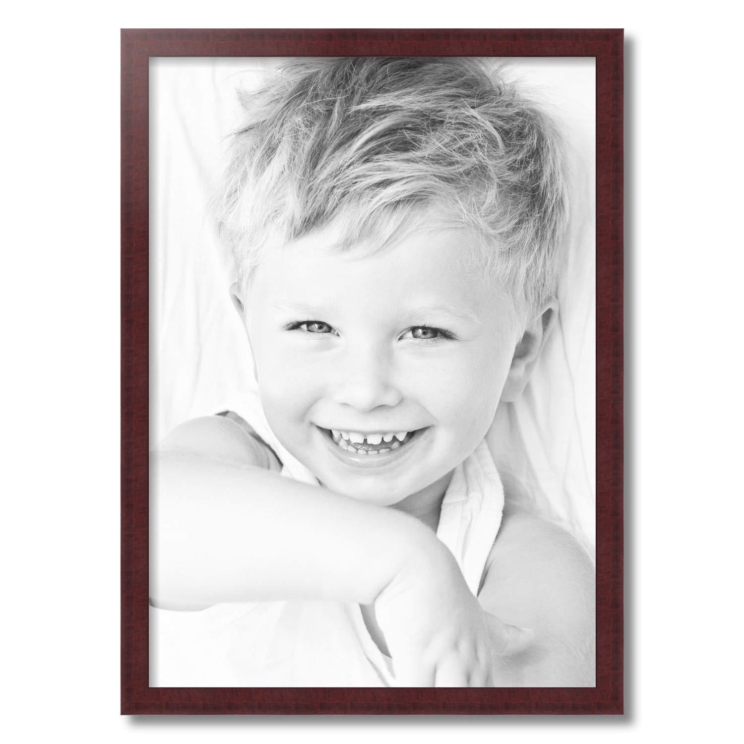 ArtToFrames ArtToFrames 20x28 Inch Red Picture Frame, 5 - Pack, This 1.25 inch Custom MDF Poster Frame is Cherry, Comes with Economy Acrylic (Frame_Pack_5_BW26-039-20x28)